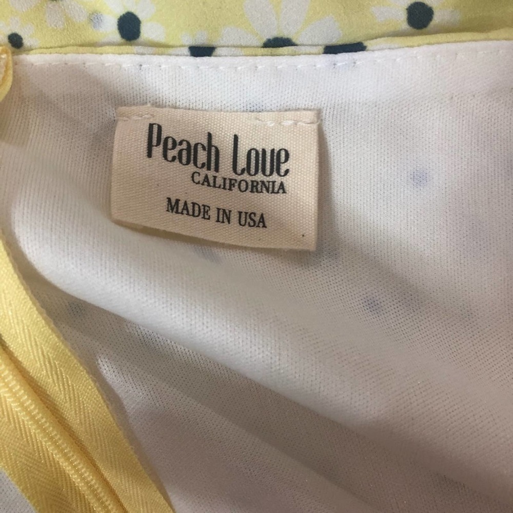 PEACH Love Cali Yellow Floral Daisy Sundress Large - Picture 8 of 9
